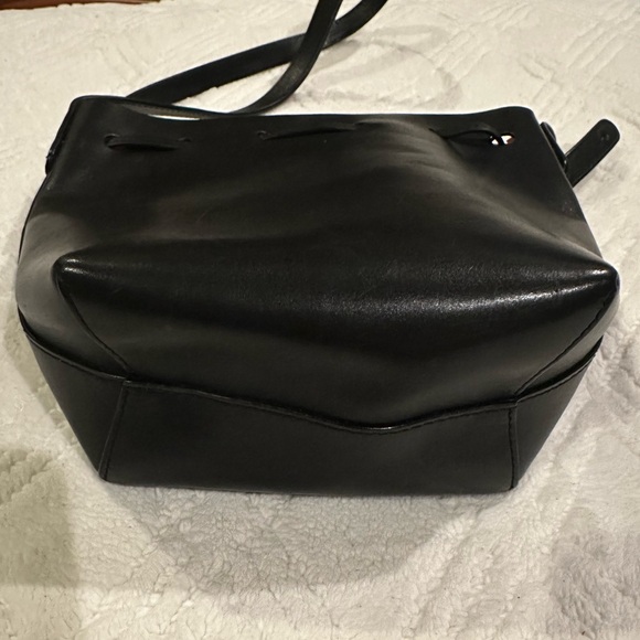 Mansur Gavriel mini leather bucket bag - Black Leather with red interior - Picture 6 of 15